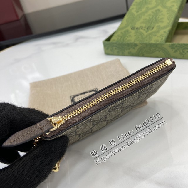 Gucci專櫃古馳最新款Ophidia系列鑰匙包零錢包 jh2708型號：772321